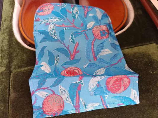Pomegranate Chinrest Cover (100% silk Song brocade) for Violin/Viola
