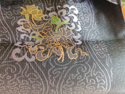 Hidden 8 Immortals Chinrest Cover (100% silk Song brocade) for Violin/Viola