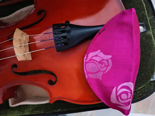 Winter Rose Chinrest Cover (Song brocade) for Violin
