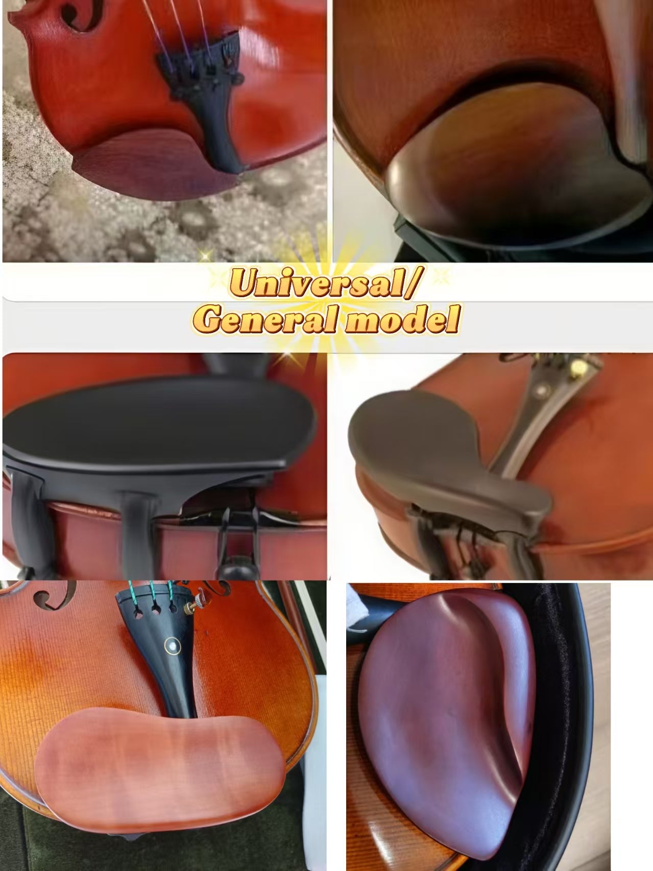 Chinrest Cover (Longer backside) for Violin/Viola