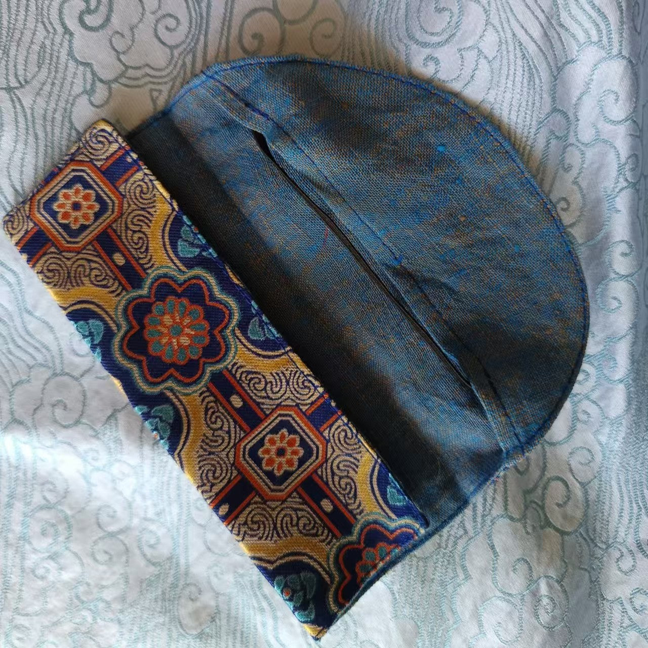 Chinrest Cover (Shu brocade&Hemp) for Violin