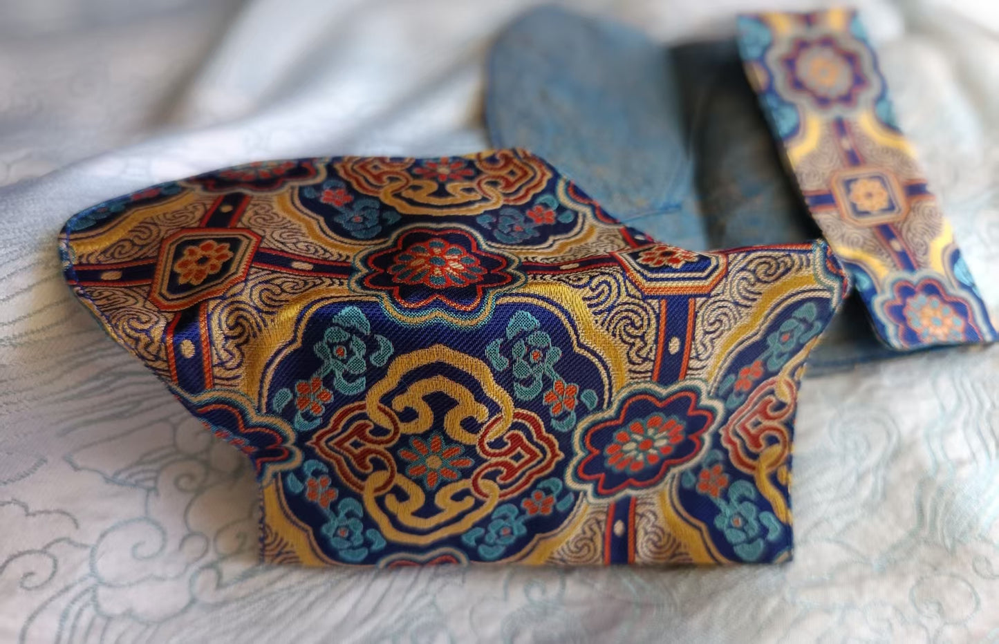 Chinrest Cover (Shu brocade&Hemp) for Violin